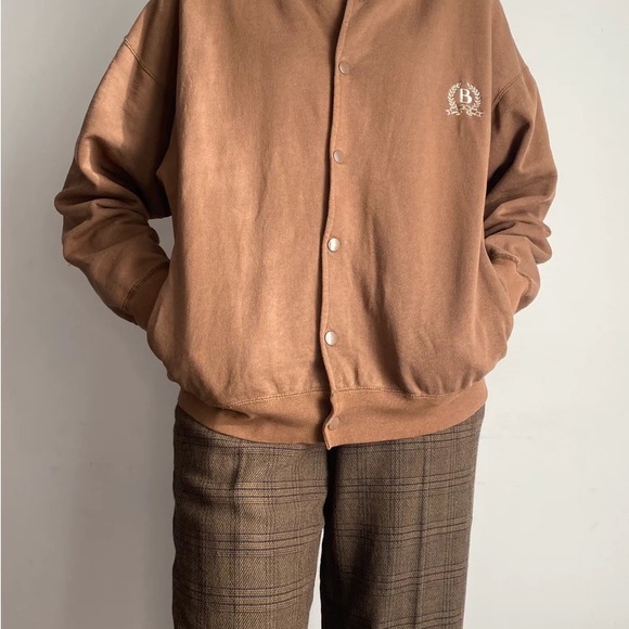 Vintage Brown Varsity Jacket - Picture 3 of 6